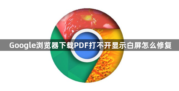 Google浏览器下载PDF打不开显示白屏怎么修复1