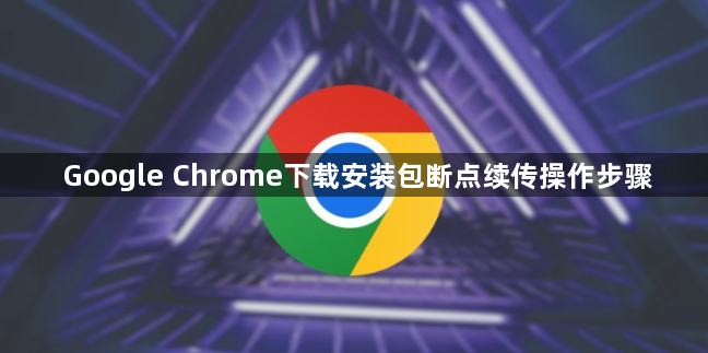 Google Chrome下载安装包断点续传操作步骤1