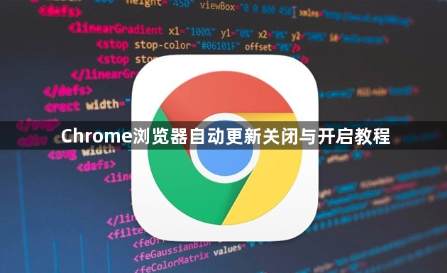 Chrome浏览器自动更新关闭与开启教程1