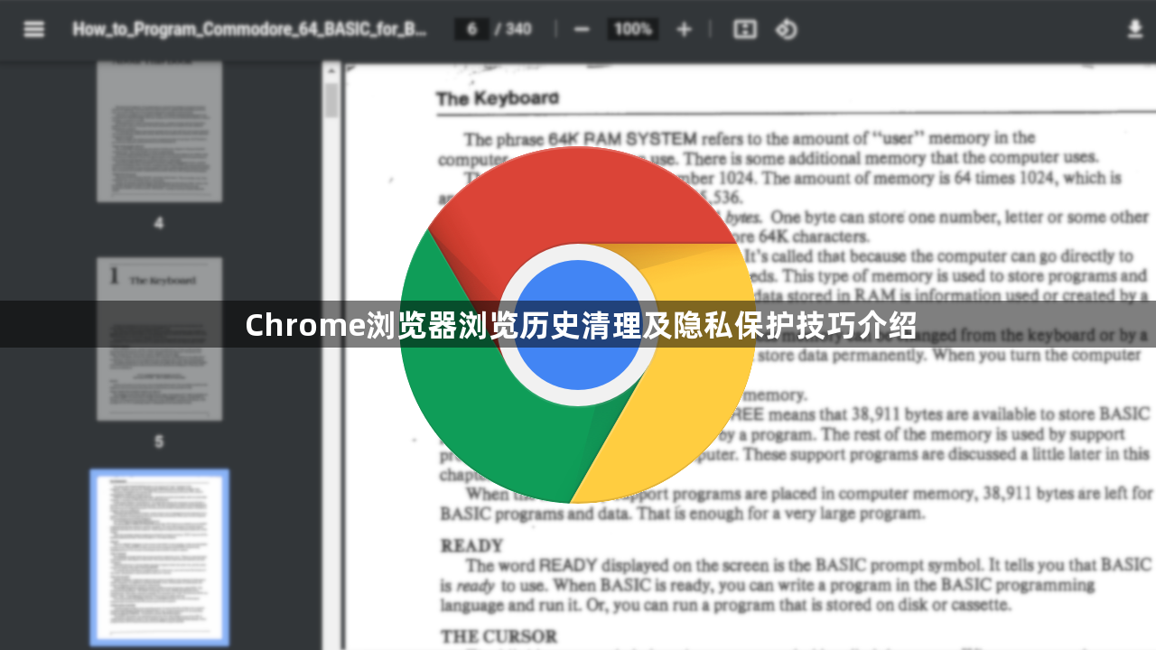 Chrome浏览器浏览历史清理及隐私保护技巧介绍1